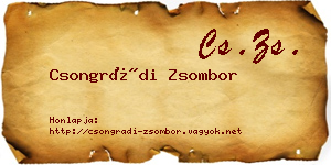 Csongrádi Zsombor névjegykártya