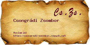 Csongrádi Zsombor névjegykártya