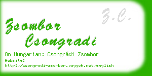 zsombor csongradi business card